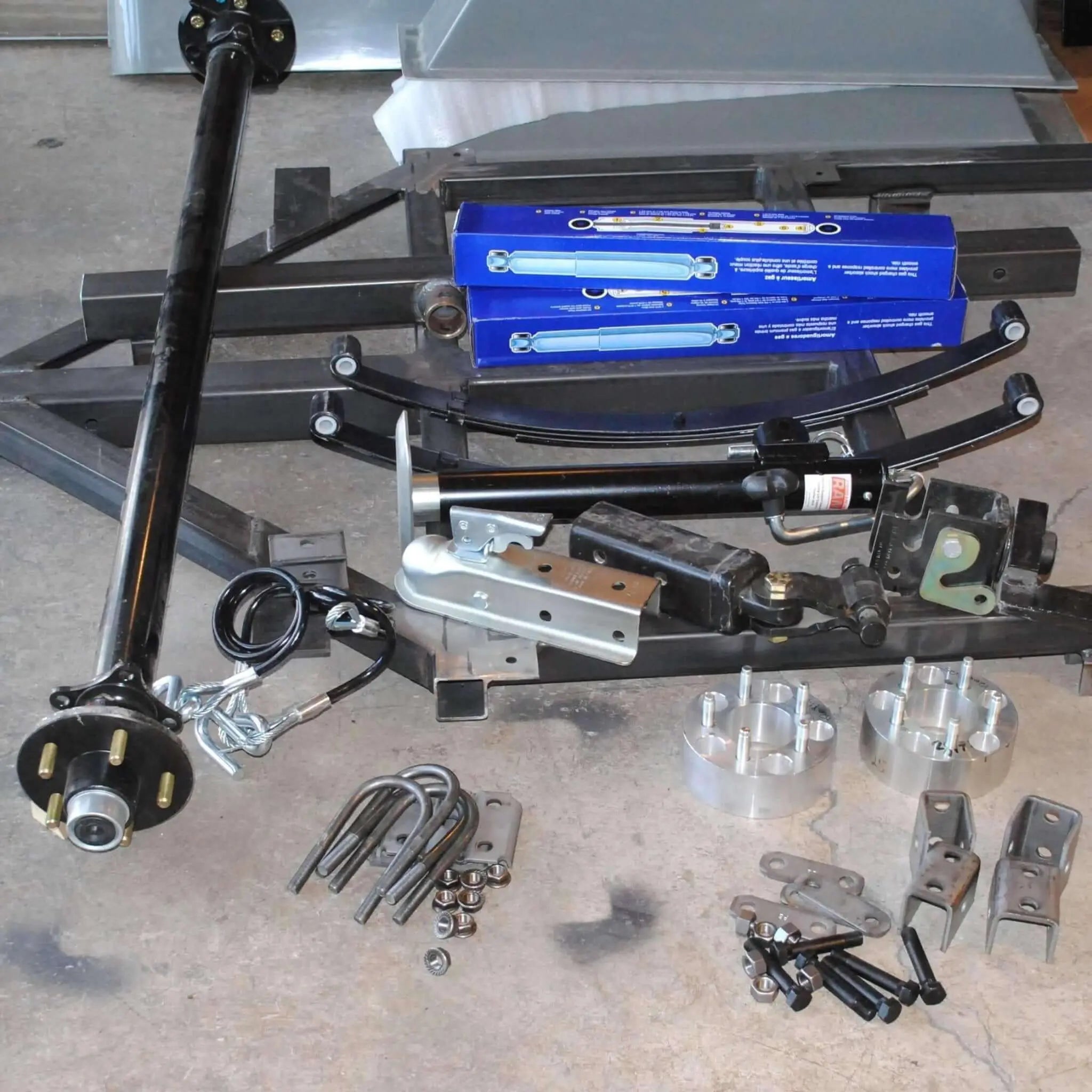 parts of a trailer frame