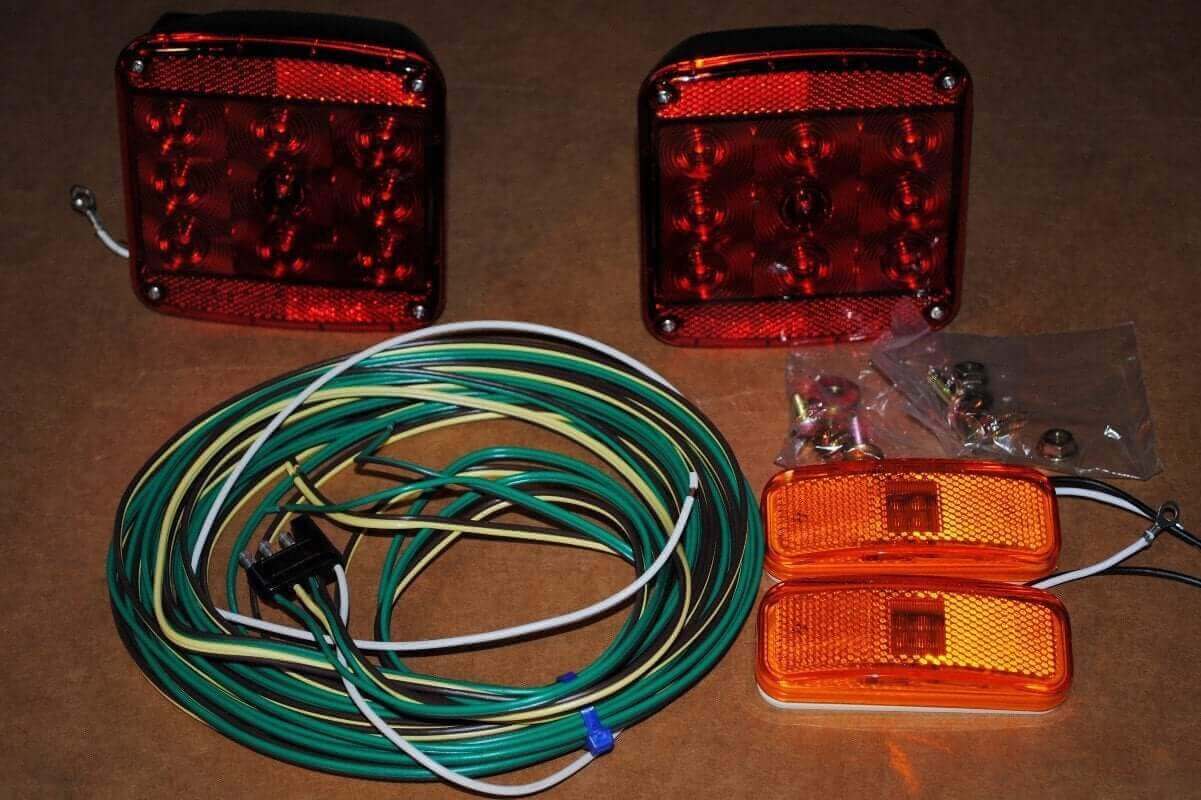 Square LED Light Package for Trailers by Dinoot Trailers - Compact Camping Concepts