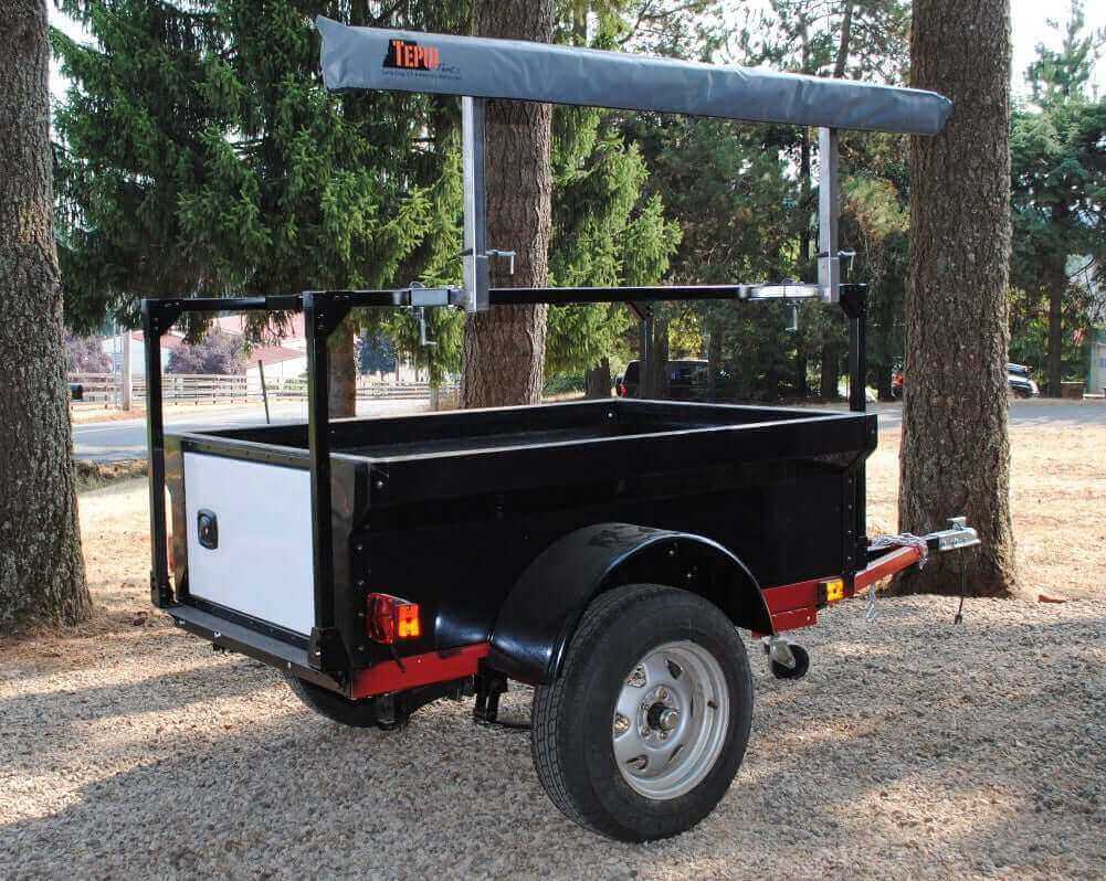 Trailer Rack Telescoping Awning Bracket Kit - Standard by Dinoot - Compact Camping Concepts
