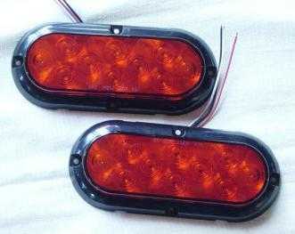 Standard LED Oval Tail Lights, Pair